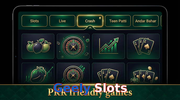 Game list for Geely Slots games section