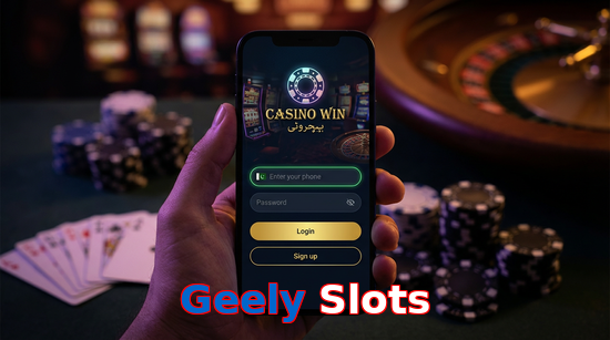 Main screen of Geely Slots login page for PK players